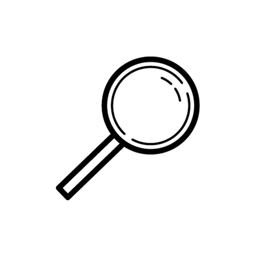 Magnified glass icon